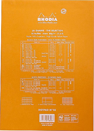 RH BLOC NOTES A4 80F N18 DOT PAD ORANGE RHODIA 18558C [2]