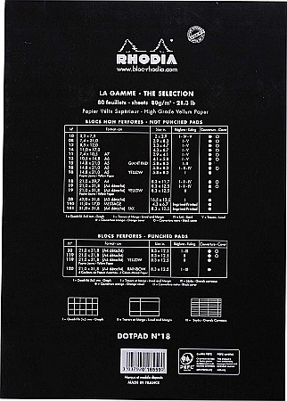 RH BLOC NOTES A4 80F N18 DOT PAD BLACK RHODIA 18559C [1]