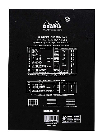 RH BLOC NOTES A4 80F N18 DOT PAD BLACK RHODIA 18559C [2]