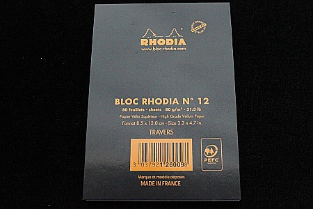 RH BLOC NOTES 8.5*12CM 80F N12 DR BLACK RHODIA 126009C [1]