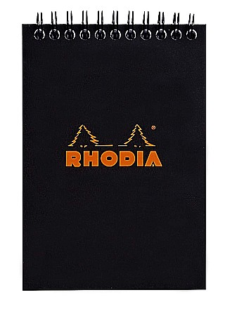 HARTIE PRODUSE DIN HARTIE - RH BLOC NOTES A6 SPIRA 80F AR BLACK RHODIA 135009C