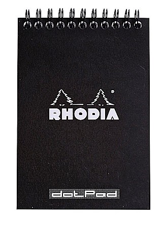 HARTIE PRODUSE DIN HARTIE - RH BLOC NOTES A6 SPIRA 80F DOT PAD BLACK RHODIA 135039C