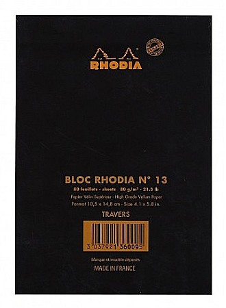 RH BLOC NOTES A6 80F N13 DR BLACK RHODIA 136009C [1]