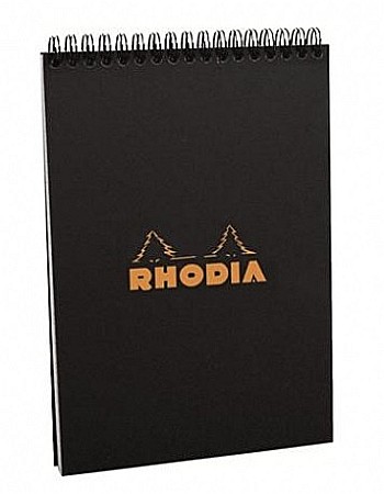 HARTIE PRODUSE DIN HARTIE - RH BLOC NOTES A5 SPIRA 80F AR BLACK RHODIA 165009C