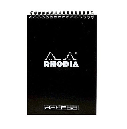 HARTIE PRODUSE DIN HARTIE - RH BLOC NOTES A5 SPIRA 80F DOTS BLACK RHODIA 165039C