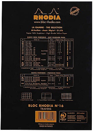 RH BLOC NOTES A5 80F N16 DR BLACK RHODIA 166009C [2]