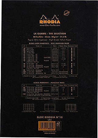 RH BLOC NOTES A4 80F N18 VELIN BLACK RHODIA 180009C [2]