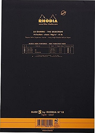 RH BLOC NOTES A4 80F N18 DR BLACK RHODIA 182012C [2]