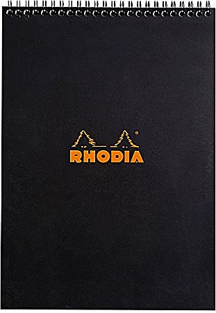 HARTIE PRODUSE DIN HARTIE - RH BLOC NOTES A4 SPIRA 80F AR BLACK RHODIA 185009C