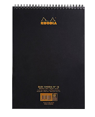 RH BLOC NOTES A4 SPIRA 80F DR BLACK RHODIA 185019C [2]