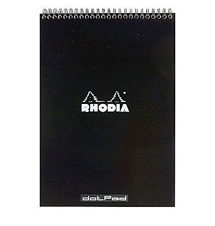 HARTIE PRODUSE DIN HARTIE - RH BLOC NOTES A4 SPIRA 80F DOT PAD BLACK RHODIA 185039C