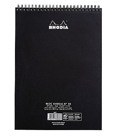 RH BLOC NOTES A4 SPIRA 80F DOT PAD BLACK RHODIA 185039C [2]
