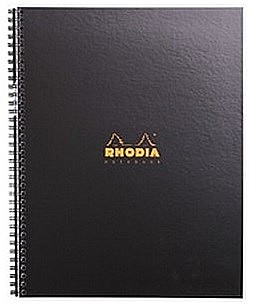 HARTIE PRODUSE DIN HARTIE - RH REGISTRU CARTONAT A4 80F AR SPIRA BLACK RHODIA 191301C