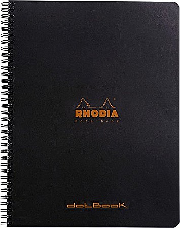 HARTIE PRODUSE DIN HARTIE - RH CAIET SPIRA A4 80F DOT PAD BLACK RHODIA 193039C