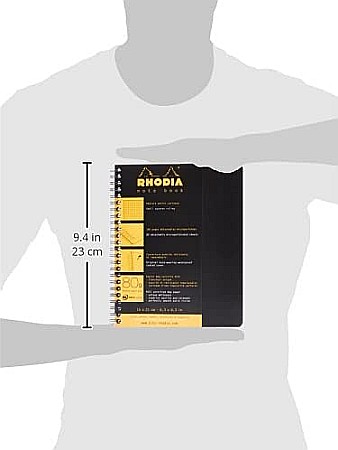 RH BLOC NOTES A5+ SPIRA 80F AR BLACK RHODIA 193429C [3]