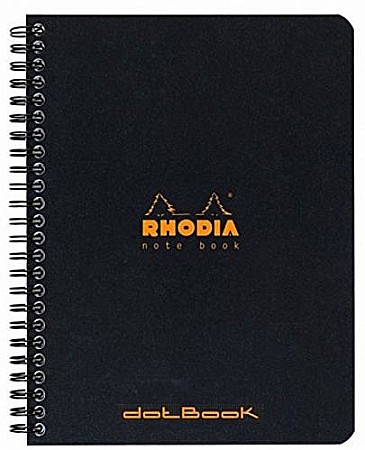 HARTIE PRODUSE DIN HARTIE - RH BLOC NOTES A5 SPIRA 80F DOTS BLACK RHODIA 193439C