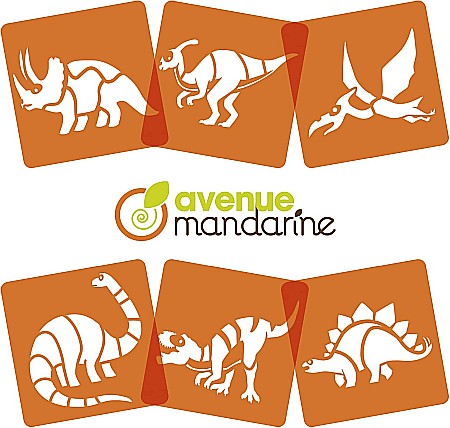 CF SABLON DINOZAURI 6/SET AVENUE MANDARINE 42449MD [1]