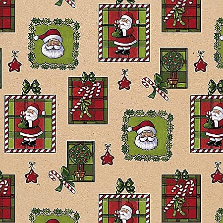 CF HARTIE AMBALAJ 0.70*2M BROWN KRAFT 60GR MOTIV CRACIUN 223799C [4]