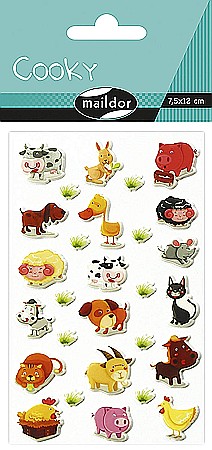 Stickere pt copii - CF STICKER 3D COOKY 7.5*12CM MAILDOR ANIMALE DOMESTICE 560352C