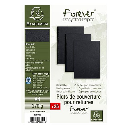 Coperti pentru indosariat - EX COPERTA CARTON IMITATIE PIELE A4 NEGRU 25/SET 27801E/27809E