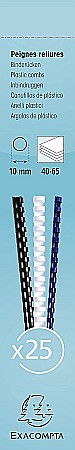 EX INEL PLASTIC 10MM 40-65 COLI 25/SET ALB 76300E [1]