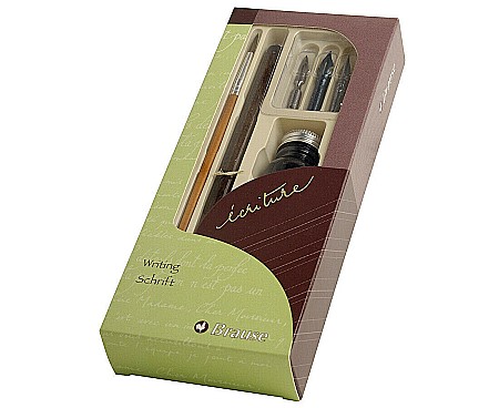 CF SET DE SCRIS HERBIN CU 1 TOC LEMN, 3 PENITE, 1 PENSULA SI CERNEALA 146B [1]