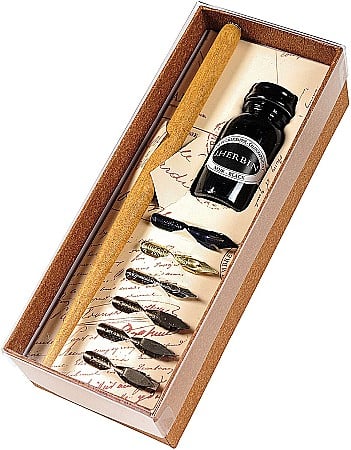 HOBBY - CF SET CALIGRAFIE HERBIN, 6 PENITE, TOC SI CERNEALA NEAGRA, 15 ML 195B