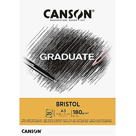 PR BLOC CANSON GRADUATE BRISTOL A5 20F, 180GR/M2 400110382 [1]