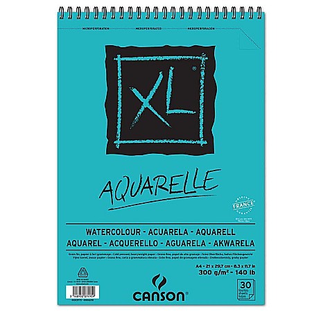 FINE ARTS&GRAPHICS - PR BLOC DESEN CANSON AQUARELLE XL A4 SPIRA 30 FILE 300GR/M2 400039170