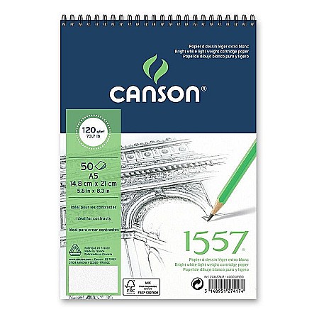 FINE ARTS&GRAPHICS - PR BLOC SCHITE CANSON 1557 A4 50F 120G/M2 204127408