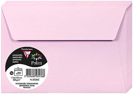 Articole Nunta - PLIC CLAIREFONTAINE C6 20/SET ROZ PASTEL 5536C