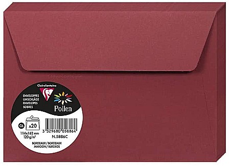 HARTIE PRODUSE DIN HARTIE - PLIC CLAIREFONTAINE C6 20/SET BORDO 5886C