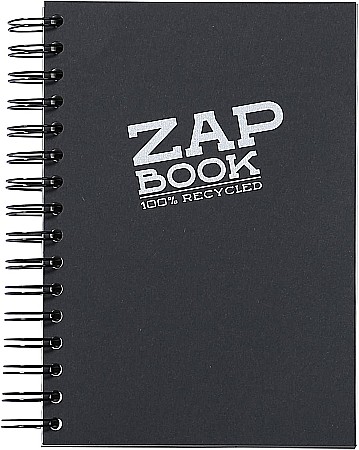 Blocuri de desen profesionale - CF CAIET SCHITE A5 ZAP BOOK 160F 80GR/m2 SPIRA NEGRU CLAIREFONTAINE 8362C
