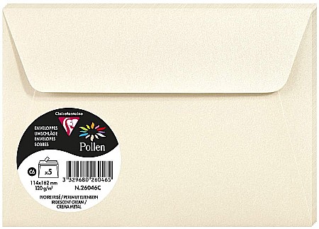 HARTIE PRODUSE DIN HARTIE - PLIC CLAIREFONTAINE C6 5/SET CREM PERLAT 26046C