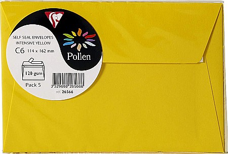 HARTIE PRODUSE DIN HARTIE - PLIC CLAIREFONTAINE C6 5/SET GALBEN INTENS 26566C