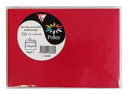 Articole Nunta - PLIC CLAIREFONTAINE C6 5/SET ROSU INTENS 26586C