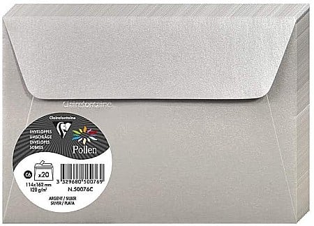 Wedding - PLIC CLAIREFONTAINE C6 PERLAT 20/SET ARGINTIU 50076C