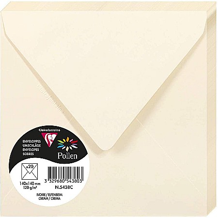 HARTIE PRODUSE DIN HARTIE - PLIC CLAIREFONTAINE 140*140 20/SET IVORY 5438C