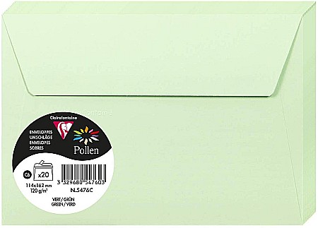 Plicuri Colorate - PLIC CLAIREFONTAINE C6 20/SET VERDE PASTEL 5476C