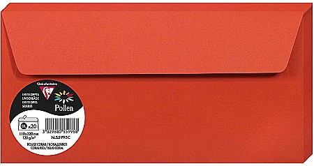 HARTIE PRODUSE DIN HARTIE - PLIC CLAIREFONTAINE DL 20/SET ROSU CORAL 55995C