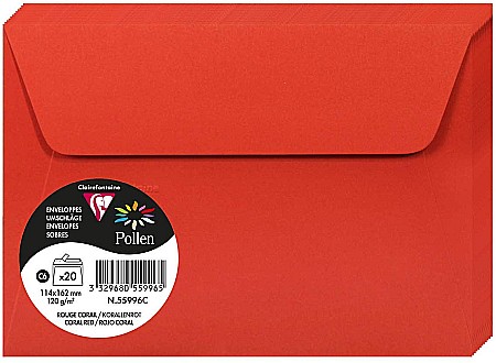 Plicuri Colorate - PLIC CLAIREFONTAINE C6 20/SET ROSU CORAL 55996C