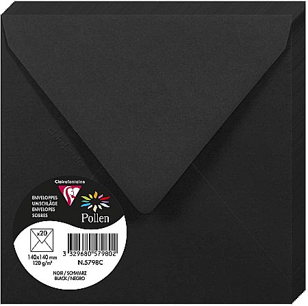 HARTIE PRODUSE DIN HARTIE - PLIC CLAIREFONTAINE 140*140 20/SET NEGRU 5798C