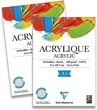Blocuri de desen profesionale - CF BLOC ACRYLIQUE A4 10F 360GR/m2 CLAIREFONTAINE 96308C