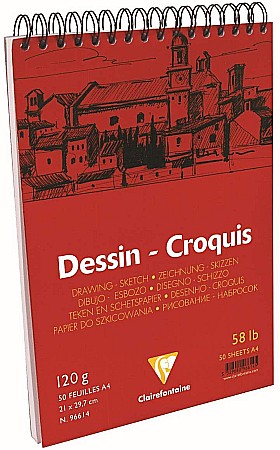 CF BLOC DESEN A4 50F 125GR SPIRA CLAIREFONTAINE 96614C [1]