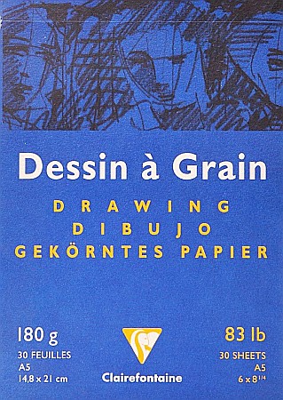 CF BLOC DESEN A5 30F 180GR/m2 CLAIREFONTAINE DESSIN A GRAIN 96626C [2]