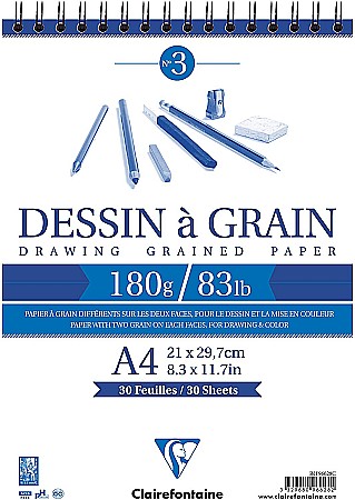 FINE ARTS&GRAPHICS - CF BLOC DESEN A4 30F 180GR SPIRALAT CLAIREFONTAINE 96628C