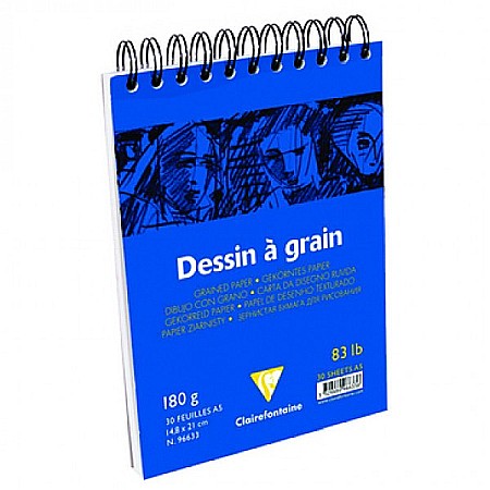 CF BLOC DESEN A5 30F 180GR SPIRA CLAIREFONTAINE DESSIN A GRAIN 96633C [1]