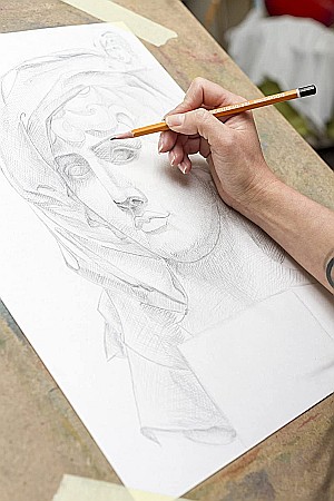 CF BLOC DESEN A4 40F 125GR/m2 CLAIREFONTAINE DESSIN A GRAIN 96684C [4]