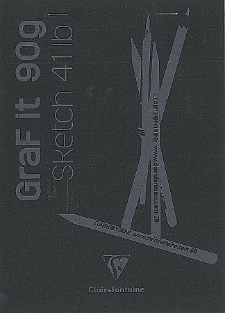 FINE ARTS&GRAPHICS - CF BLOC DESEN A5 GRAFIT 80F 90GR CLAIREFONTAINE BLACK 96842C