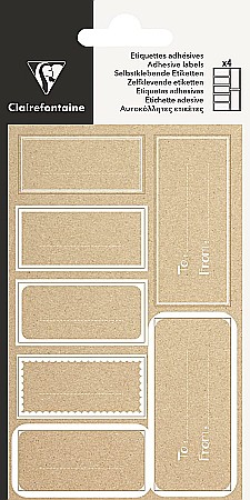 Abtibilduri, Stickere Christmas - CF ETICHETE CADOU KRAFT, 28 BUCATI, AUTOADEZIVE, DREPTUNGHIULARE 617066C